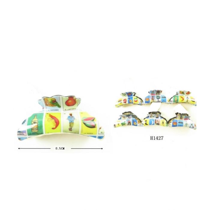 HAIR CLIP LOTERIA, H1427, SOLD BY THE DOZEN