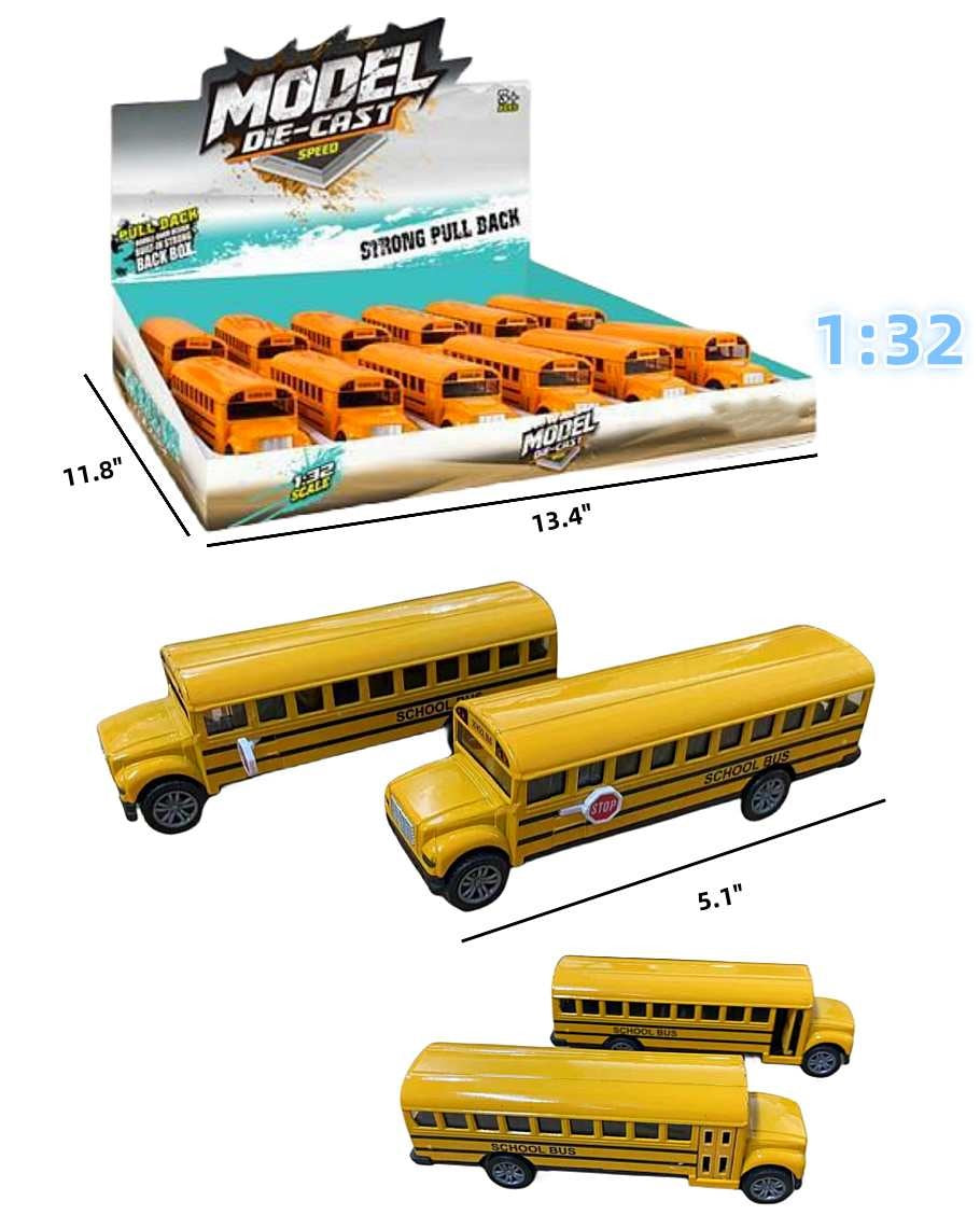 SCHOOL BUS DIE CAST 1:32  2190  SOLD BY THE DOZEN BOX