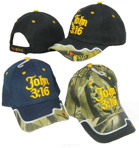 CAP-JOHN 3:16 I LOVE JESUS 834A