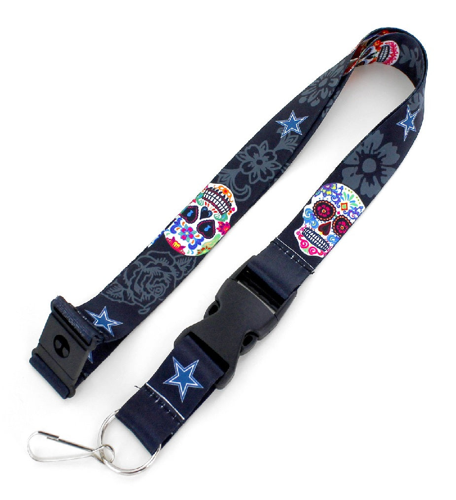DALLAS COWBOYS-LANYARD SKULL BLACK
