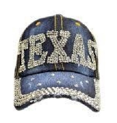 CAP-RHINESTONE TEXAS HT0806SL- DB