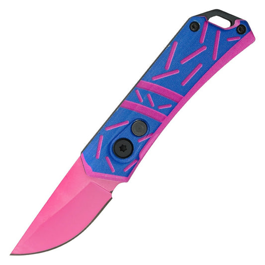 KNIFE PF69H PINK PUSH BUTTON
