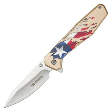 KNIFE PWT469C TEXAS FLAG