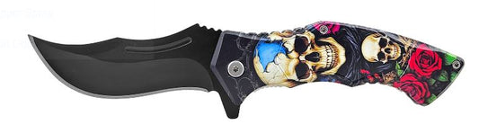 KNIFE KS1340SK3 SKULL ROSE