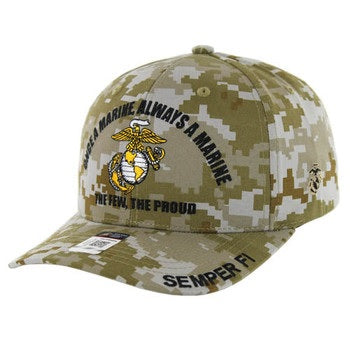 MARINE HAT ONCE A MARINE ALWAYS A MARINE DIGITAL CAMO MR002-03