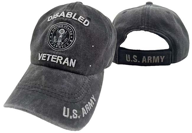 ARMY HAT WASH VET BLACK 512AB
