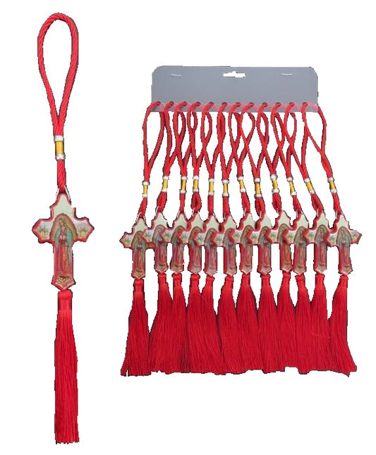 CAR PENDANT KY732,GUADALUPE CROSS-SOLD BY THE DOZEN