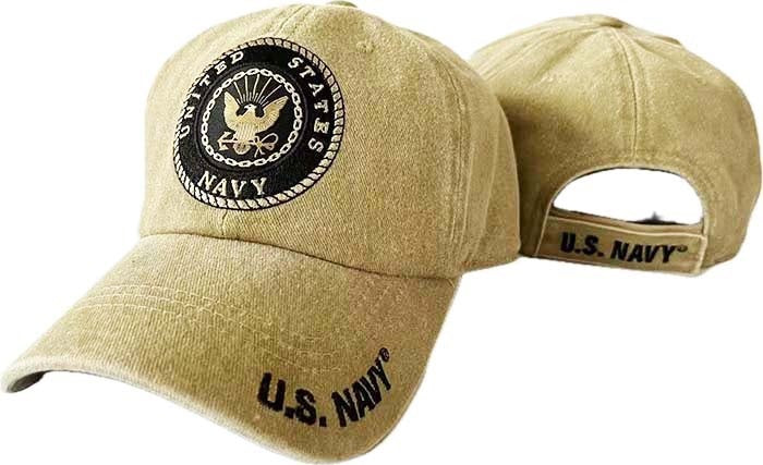 NAVY HAT WASH KHAKI CAP504BK