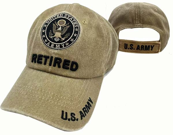 ARMY HAT WASH RET KHAKI CAP522AK
