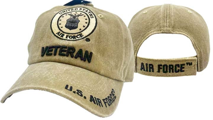 AIR FORCE HAT WASH VET KHA 512CK