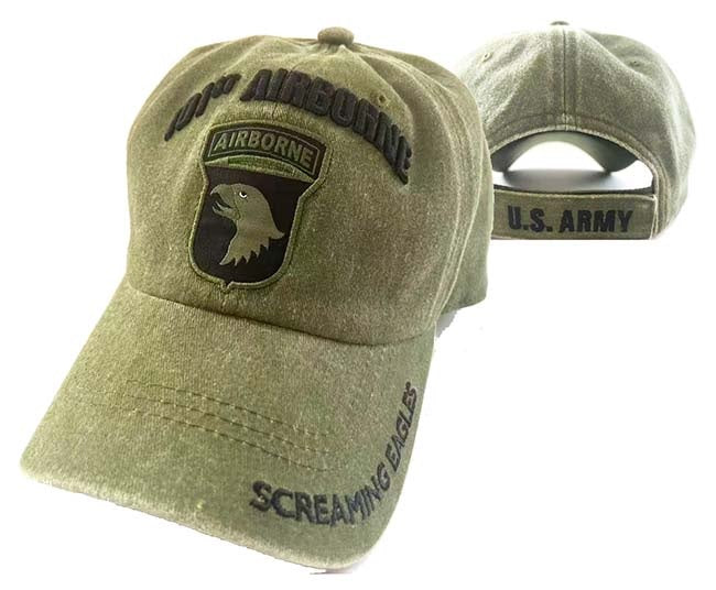 ARMY HAT 101ST AIR WASH OD CAP526G