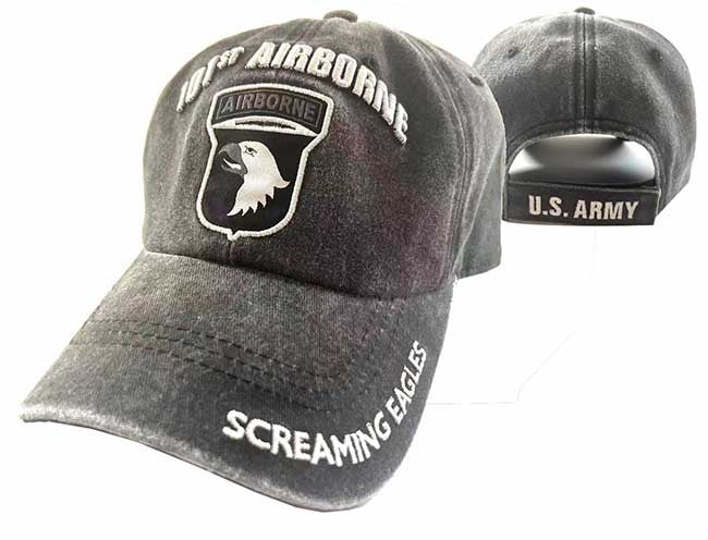 ARMY HAT 101ST AIR WASH BK CAP526B