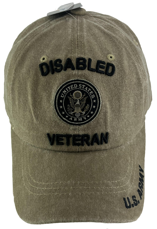 ARMY HAT DIS VET WASH KH 515AK