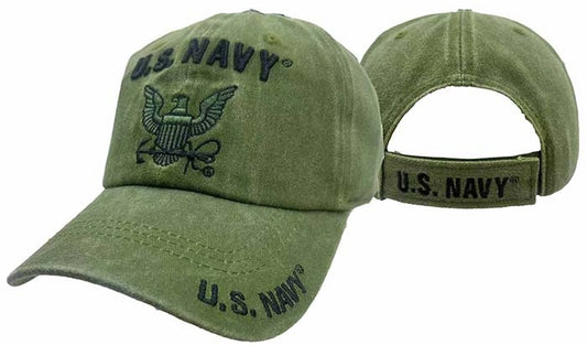 NAVY HAT WASH LOGO OD 506BG