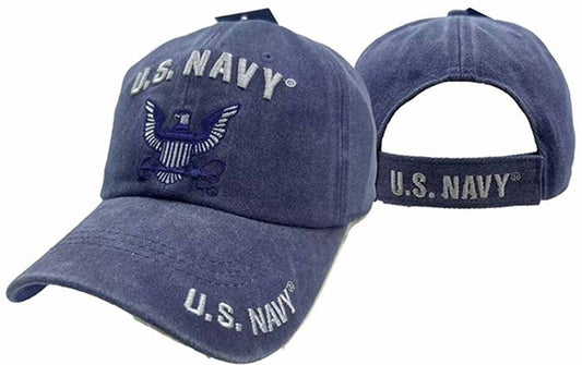 NAVY HAT WASH LOGO BL 506BN