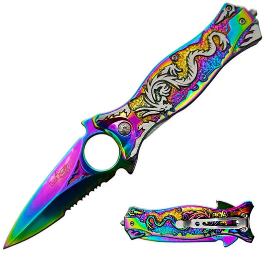KNIFE DK2022-RBDR RAINBOW DRAGON