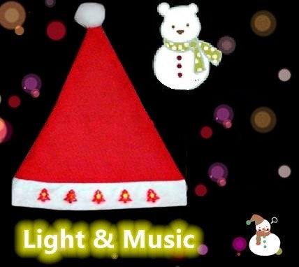 CHRISTMAS HAT W/MUSIC 615~ SOLD BY THE DOZEN