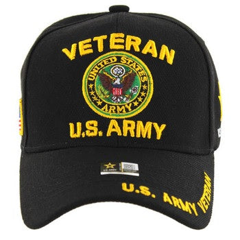 ARMY HAT VET SEAL BK ARC068
