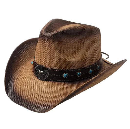 STRAW HAT ST-097BROWN, STAR