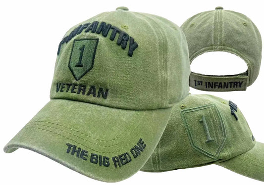 ARMY HAT 1ST INF VET OD WAS 519V