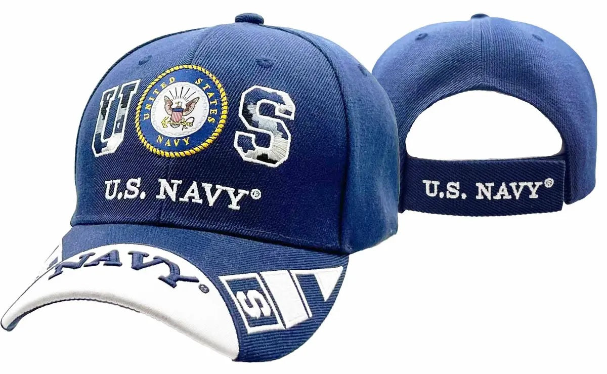 NAVY HAT W/NAVY ON BILL 502E
