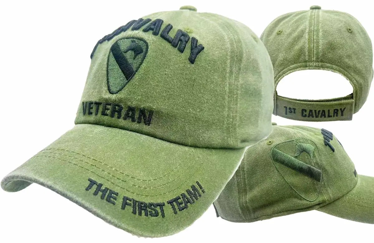 ARMY HAT 1ST CAV VET WAS OD 528V