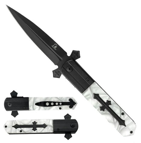 KNIFE KS3004BWT CROSS WHITE