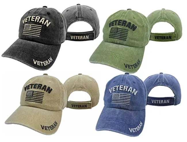 CAP-VETERAN FLAG WASH 484