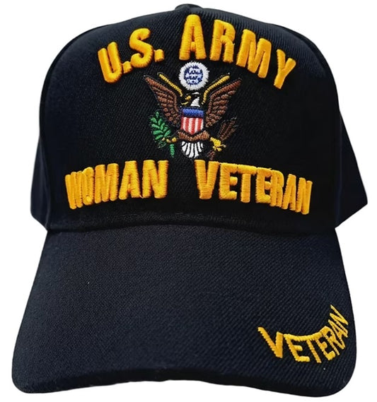 ARMY HAT WOMAN VETERAN BK 093