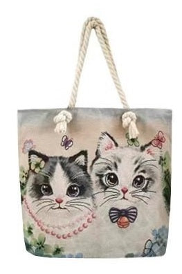 TOTE BAG-CAT WITH COIN PURSE