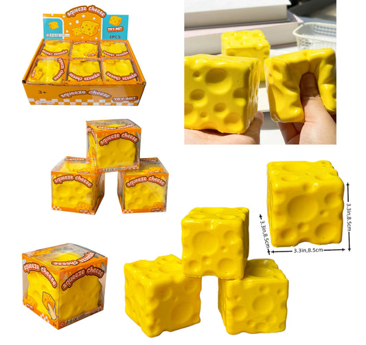 SQUISHY CHEESE-LG- SOLD BY BOX ONLY (6PC)