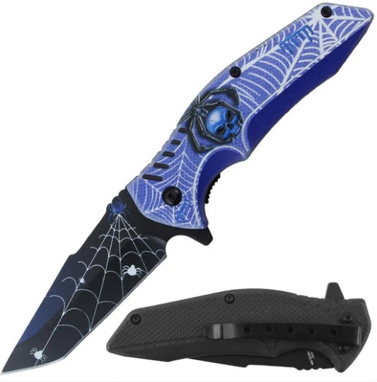 KNIFE RT-7379BL SKULL 4.5 IN