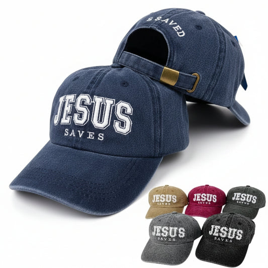 CAP-JESUS SAVES WASH BK HT2185