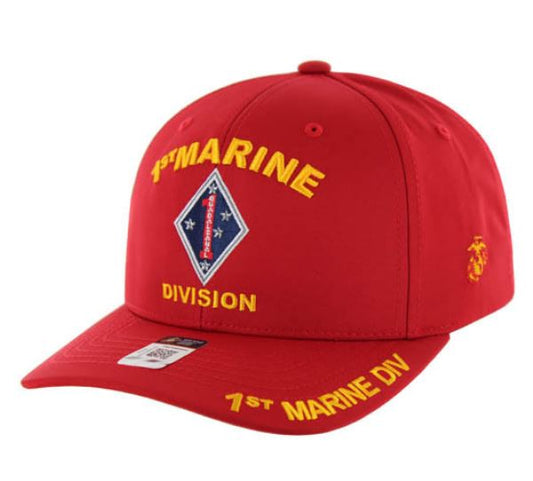 MARINE HAT 1ST DIVISION RED