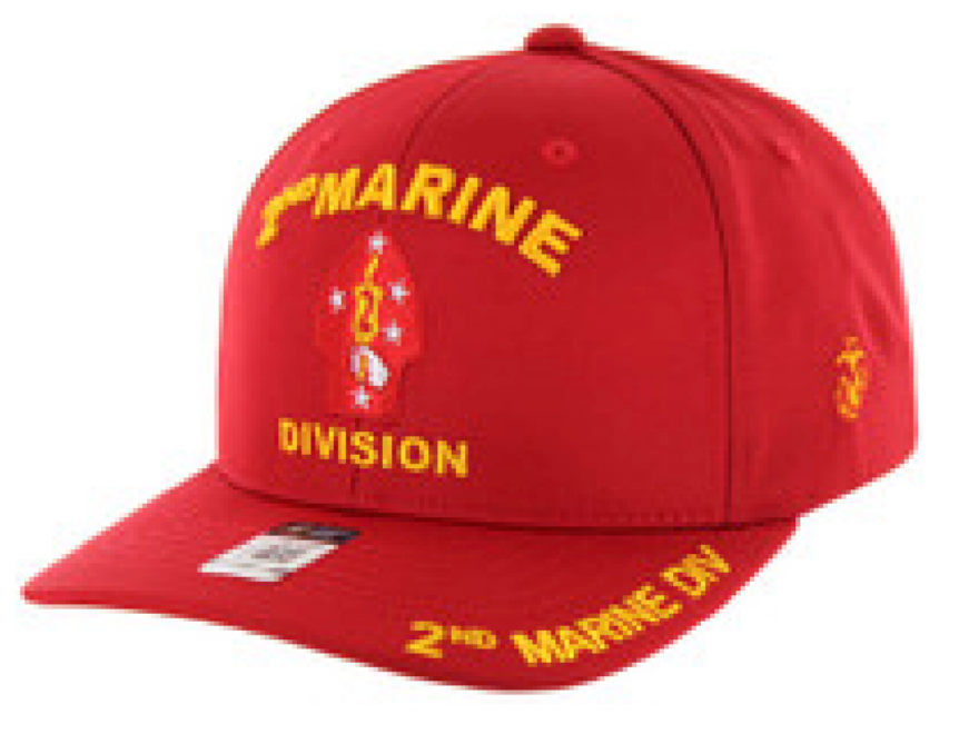 MARINE HAT 2ND DIVISION RED