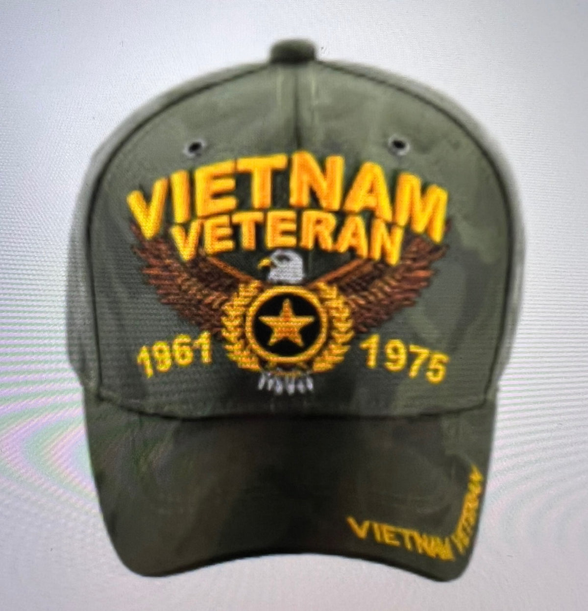 VIETNAM VET 1961-1975 OLIVE CAMO