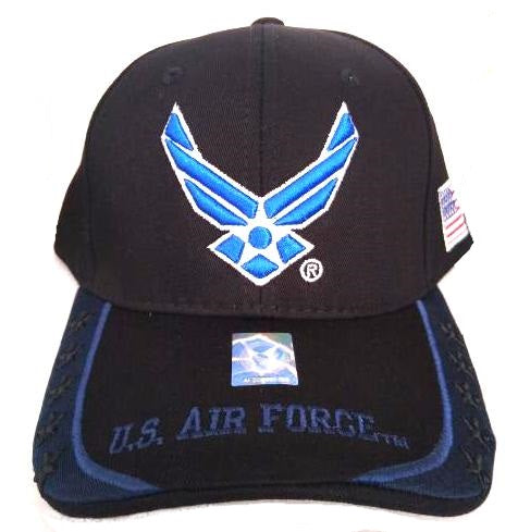 United States Air Force Hat - Wings w/Stars On Bill A04AIA23-BK