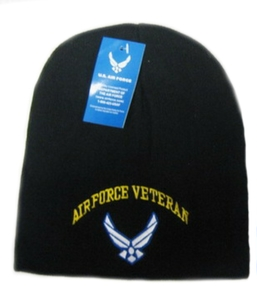 Military Beanie - U.S. Air Force Veteran Wing Log
