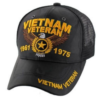 VIETNAM VET 1961-1975 MESH BLACK CAMO
