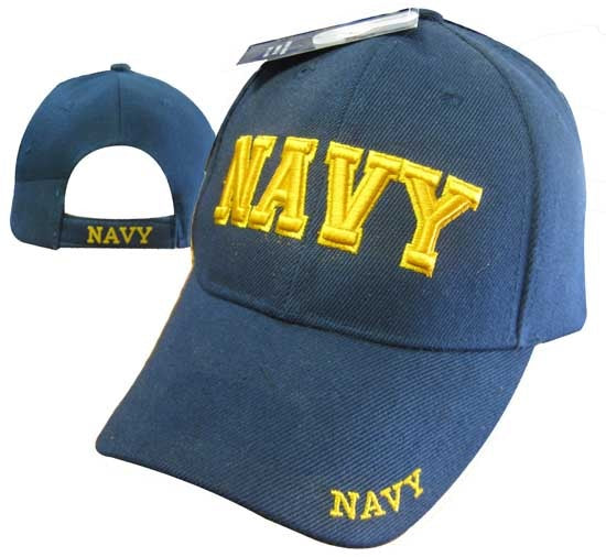 United States Navy Hat - ''NAVY'' Yellow Text CAP602DG