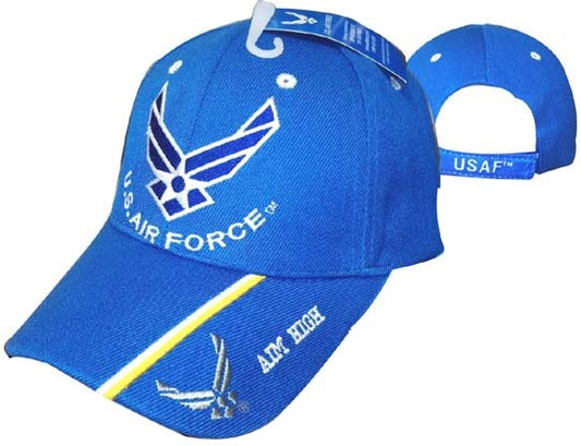 United States Air Force Hat - Wings ''AIM HIGH'' On Bill CAP603L