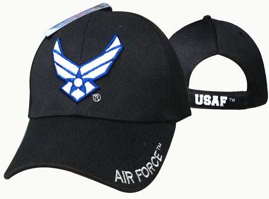 United States Air Force Hat-Wings Logo-Black CAP603NB