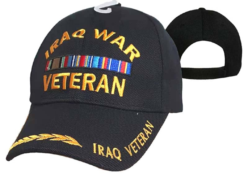 United States Iraq War Veteran Hat Black/Leaf- CAP781