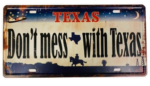 License Plate Don't Mess With Texas
