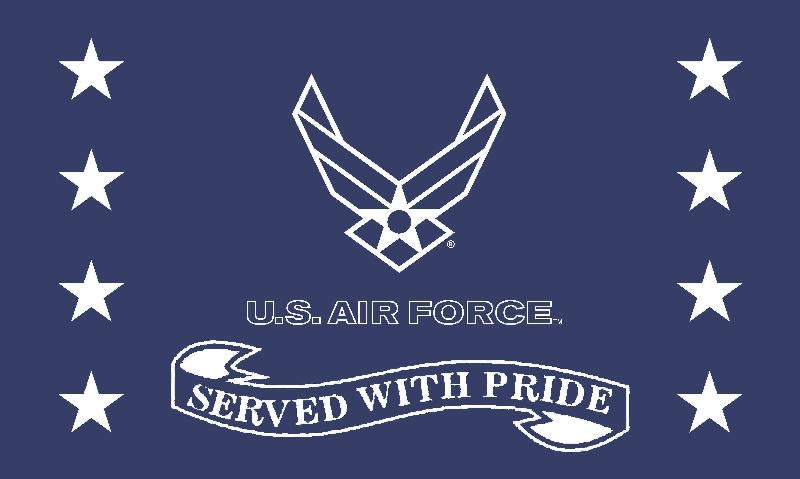 Flag - United States Air Force Served With Pride/Wings #1713
