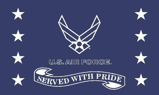 Flag - United States Air Force Served With Pride/Wings #1713