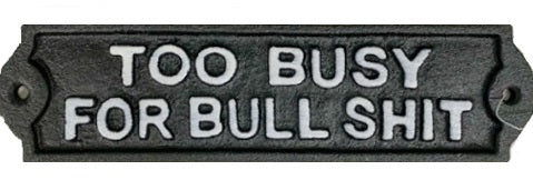 Texas Decor - Cast Iron G085 Too Busy Plaque