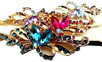 Rhinestone Hair Pin - MBR-1160GR8 SOLD BY DOZEN PACK
