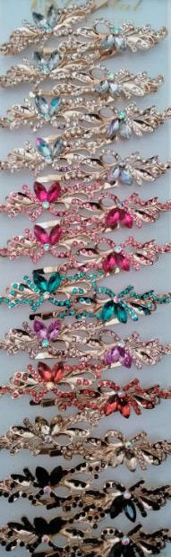 Rhinestone Hair Pin - MBR-1160GR8 SOLD BY DOZEN PACK