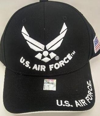 United States Air Force Hat - U.S. Air Force White Wings - Black A04AIA03